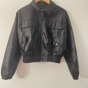 White Birch Black Bomber Jacket